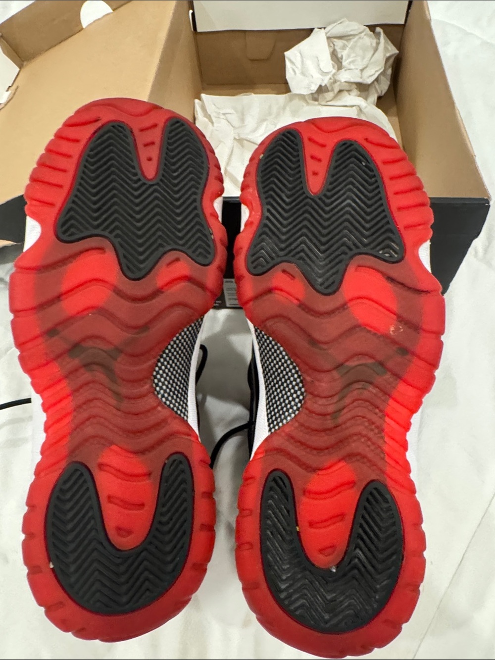 Air Jordan 11 Retro (GS) Black and Red High-Top Sneakers - Picture 6 of 7